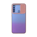 Kzy İletişim Xiaomi Redmi Note 8 ile Uyumlu Kapak Lensi Açılır Kapanır Kamera Korumalı Silikon Kılıf - Pudra