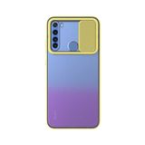 Kzy İletişim Xiaomi Redmi Note 8 ile Uyumlu Kapak Lensi Açılır Kapanır Kamera Korumalı Silikon Kılıf - Sarı