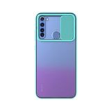 Kzy İletişim Xiaomi Redmi Note 8 ile Uyumlu Kapak Lensi Açılır Kapanır Kamera Korumalı Silikon Kılıf - Turkuaz