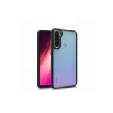 KZY İletişim Xiaomi Redmi Note 8 ile Uyumlu Kapak Metal Kamera Korumalı Arkası Şeffaf Silikon Kılıf - Siyah