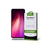 KZY İLETİŞİM Xiaomi Redmi Note 8 ile uyumlu Temperli Ekran Koruyucu Kırılmaz Cam Ekonomik 5'li Paket