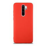KZY İletişim Xiaomi Redmi Note 8 Pro ile Uyumlu Kapak İçi Kadife Lansman Silikon Kılıf - Kırmızı