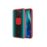 Kzy İletişim Xiaomi Redmi Note 8 Pro ile Uyumlu Kapak Lensi Açılır Kapanır Kamera Korumalı Silikon Kılıf - Kırmızı