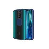 Kzy İletişim Xiaomi Redmi Note 8 Pro ile Uyumlu Kapak Lensi Açılır Kapanır Kamera Korumalı Silikon Kılıf - Lacivert