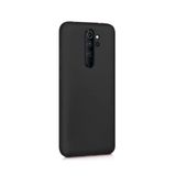 KZY İLETİŞİM Xiaomi Redmi Note 8 Pro ile uyumlu Kapak Mat Siyah Silikon Lux Kılıf