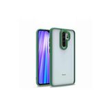 KZY İletişim Xiaomi Redmi Note 8 Pro ile Uyumlu Kapak Metal Kamera Korumalı Arkası Şeffaf Silikon Kılıf - Yeşil