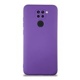 KZY İletişim Xiaomi Redmi Note 9 ile Uyumlu Kapak İçi Kadife Kamera Korumalı Lansman Silikon Kılıf - Mor