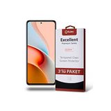 KZY İLETİŞİM Xiaomi Redmi Note 9 Pro 5G ile uyumlu Temperli Ekran Koruyucu Kırılmaz Cam Ekonomik 3'lü Paket