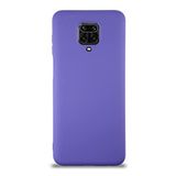 KZY İletişim Xiaomi Redmi Note 9S ile Uyumlu Kapak ile Uyumlu İçi Kadife Lansman Silikon Kılıf - Mor
