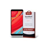 KZY İLETİŞİM Xiaomi Redmi S2 ile uyumlu Temperli Ekran Koruyucu Kırılmaz Cam Ekonomik 3'lü Paket