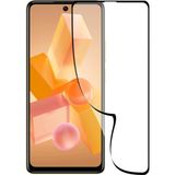 Kzy Infinix Hot 40 Pro ile Uyumlu Tam Kaplayan Fiber Nano Ekran Koruyucu Cam - Şeffaf