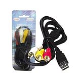 kzy mobilyal Magicvoice MV-6596 Siyah 1.2 Metre USB - 3 RCA AV Görüntü ve Ses Dönüştürücü Kablo