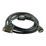 kzy mobilyal Powermaster 1.5 Metre HDMI DVI Kablo Siyah Renk Yüksek Performanslı Bağlantı İçin Uyumlu
