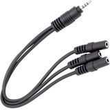 kzy mobilyal Powermaster 3 Port 3.5 mm Kulaklık Mikrofon Çoklayıcı Splitter Çevirici Dönüştürücü Adaptör PM-4871 Çok Renkli