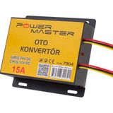 kzy mobilyal Powermaster Oto Konvertör 24V DC Giriş 12V DC Çıkış 15 Amper Dayanıklı Tasarım