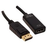 kzy mobilyal Powermaster PM-14030 Display Port Erkek To HDMI Dişi 4K-2K 25 Cm Çevirici Kablo - Çok Renkli
