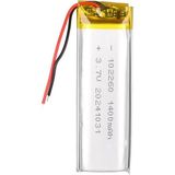 kzy mobilyal Powermaster PM-29460 3.7V 1.400mAh 102260 Soketsiz Lityum Polimer (Li-Po) Batarya Şarj Edilebilir Pil - 1 Adet