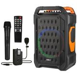 kzy mobilyal Shile Sl-10 120 Watt Taşınabilir Seyyar Amfi Hoparlör Kablosuz 1 El + 1 Yaka Mikrofonlu Kumandalı Usb+Sd+Bt - bluetooth hoparlör