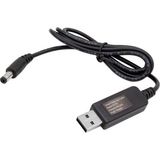 kzy mobilyal Siyah Powermaster 5V-12V USB To DC 5.5x2.5mm Kablo 12V 1A Yüksek Hızlı Bağlantı