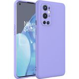 Kzy One Plus 9 Pro ile Uyumlu Kapak Kamera Korumalı Içi Kadife Lansman Silikon Kılıf - Lila - OnePlus 9 Pro
