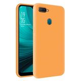 KZY Oppo AX7 İçi Kadife Soft Logosuz Lansman Silikon Kılıf - Turuncu
