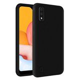 KZY Samsung Galaxy A01 İçi Kadife Soft Logosuz Lansman Silikon Kılıf - Siyah