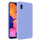 KZY Samsung Galaxy A10 İçi Kadife Soft Logosuz Lansman Silikon Kılıf - Lila