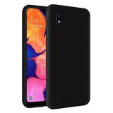 KZY Samsung Galaxy A10 İçi Kadife Soft Logosuz Lansman Silikon Kılıf - Siyah