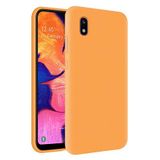 KZY Samsung Galaxy A10 İçi Kadife Soft Logosuz Lansman Silikon Kılıf - Turuncu