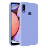 KZY Samsung Galaxy A10s İçi Kadife Soft Logosuz Lansman Silikon Kılıf - Lila