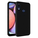KZY Samsung Galaxy A10s İçi Kadife Soft Logosuz Lansman Silikon Kılıf - Siyah