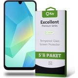 Kzy Samsung Galaxy A16 ile Uyumlu Temperli Ekran Koruyucu Kırılmaz Cam Ekonomik 5'li Paket - Şeffaf