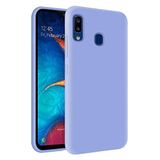 KZY Samsung Galaxy A20 İçi Kadife Soft Logosuz Lansman Silikon Kılıf - Lila