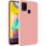 Kzy Samsung Galaxy A21S Içi Kadife Soft Silikon Kılıf - Pembe