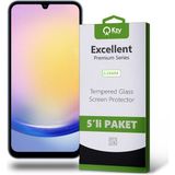 Kzy Samsung Galaxy A25 5g ile Uyumlu Temperli Ekran Koruyucu Kırılmaz Cam Ekonomik 5'li Paket - Şeffaf