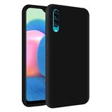 KZY Samsung Galaxy A30s İçi Kadife Soft Logosuz Lansman Silikon Kılıf - Siyah