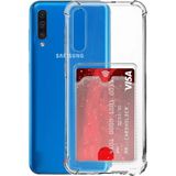 Kzy Samsung Galaxy A30S Kapak Kamera Korumalı Kartlıklı Darbe Emici Özellikli Şeffaf Silikon Kılıf
