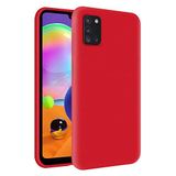 KZY Samsung Galaxy A31 İçi Kadife Soft Logosuz Lansman Silikon Kılıf - Kırmızı
