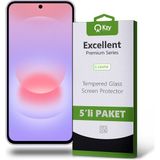 Kzy Samsung Galaxy A37 5g ile Uyumlu Temperli Ekran Koruyucu Kırılmaz Cam Ekonomik 5'li Paket - Şeffaf