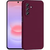 Kzy Samsung Galaxy A37 ile Uyumlu Kapak Kamera Korumalı Içi Kadife Lansman Silikon Kılıf - Mürdüm