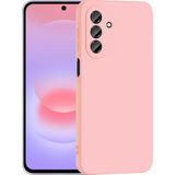Kzy Samsung Galaxy A37 ile Uyumlu Kapak Kamera Korumalı Içi Kadife Lansman Silikon Kılıf - Pembe
