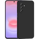 Kzy Samsung Galaxy A37 ile Uyumlu Kapak Kamera Korumalı Içi Kadife Lansman Silikon Kılıf - Siyah