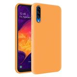KZY Samsung Galaxy A50 İçi Kadife Soft Logosuz Lansman Silikon Kılıf - Turuncu