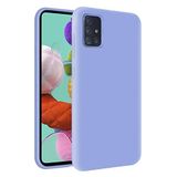 KZY Samsung Galaxy A51 İçi Kadife Soft Logosuz Lansman Silikon Kılıf - Lila