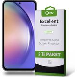 Kzy Samsung Galaxy A54 Temperli Ekran Koruyucu Kırılmaz Cam Ekonomik 5'li Paket - Buzlu Şeffaf