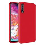 KZY Samsung Galaxy A70 İçi Kadife Soft Logosuz Lansman Silikon Kılıf - Kırmızı