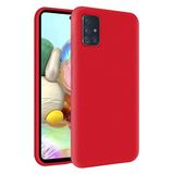 KZY Samsung Galaxy A71 İçi Kadife Soft Logosuz Lansman Silikon Kılıf - Kırmızı
