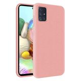 KZY Samsung Galaxy A71 İçi Kadife Soft Logosuz Lansman Silikon Kılıf - Pembe