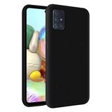 KZY Samsung Galaxy A71 İçi Kadife Soft Logosuz Lansman Silikon Kılıf - Siyah