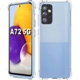 Kzy Samsung Galaxy A72 Kapak Kamera Korumalı Antişok Airbag Köşe Korumalı Silikon Şeffaf Kılıf